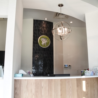 Reception area at South 40 Dental