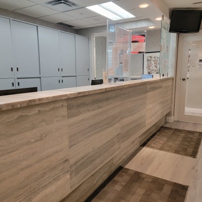 Reception desk at Yonge Street Dental