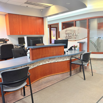 Reception area at Trimac Dental Centre