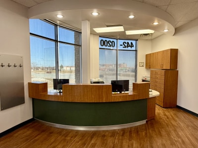 Reception desk at Evergreen Dental
