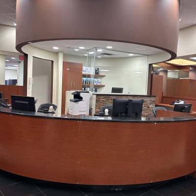 Reception area at Market Mall Dental Care