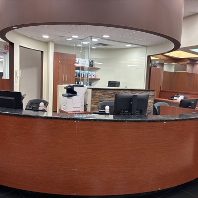 Reception area at Market Mall Dental Care