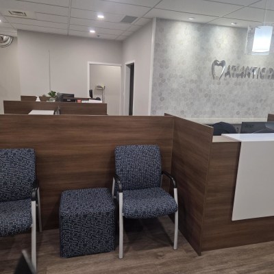 Reception desk at Atlantic Dental Centre