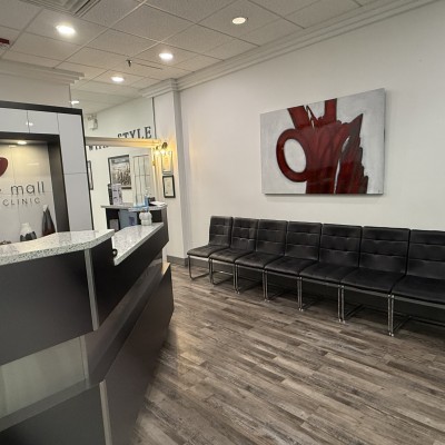 Waiting area at Prairie Mall Dental Clinic