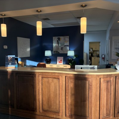 Reception desk at Richmond Village Dental