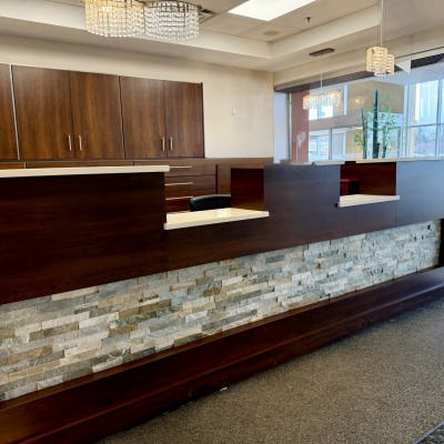 Reception desk at Centre Dentaire Beaconsfield