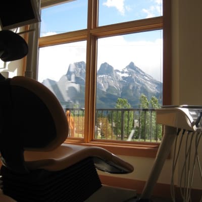 Mountains outside of Canmore Dental Centre