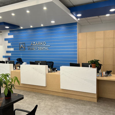 Reception desk at Azarko Dental Group