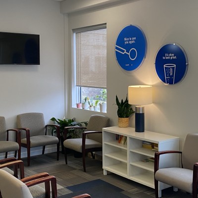 Waiting area at Chapel Hill Dental