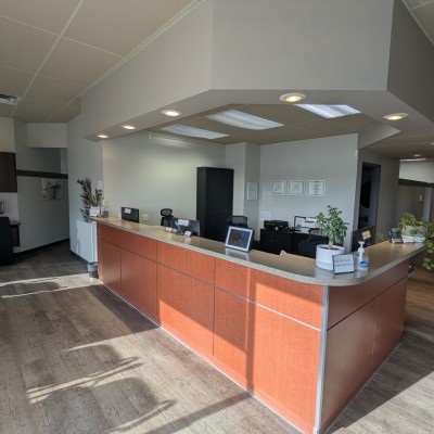 Reception desk at Fort Richmond Dental Centre