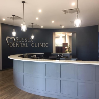 Reception desk at Sussex Dental Clinic