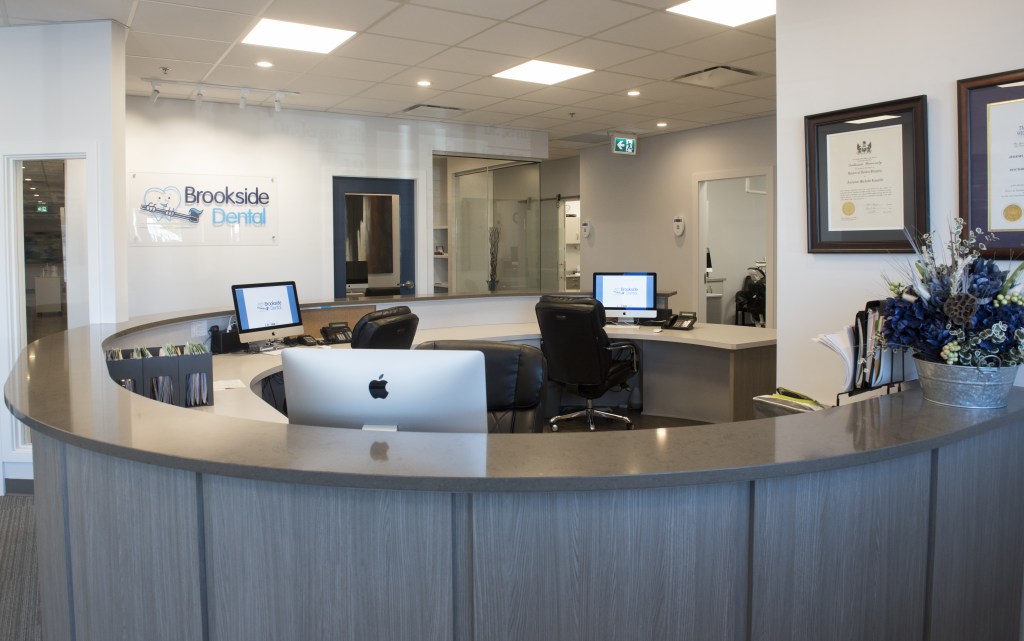 Reception desk at Brookside Dental