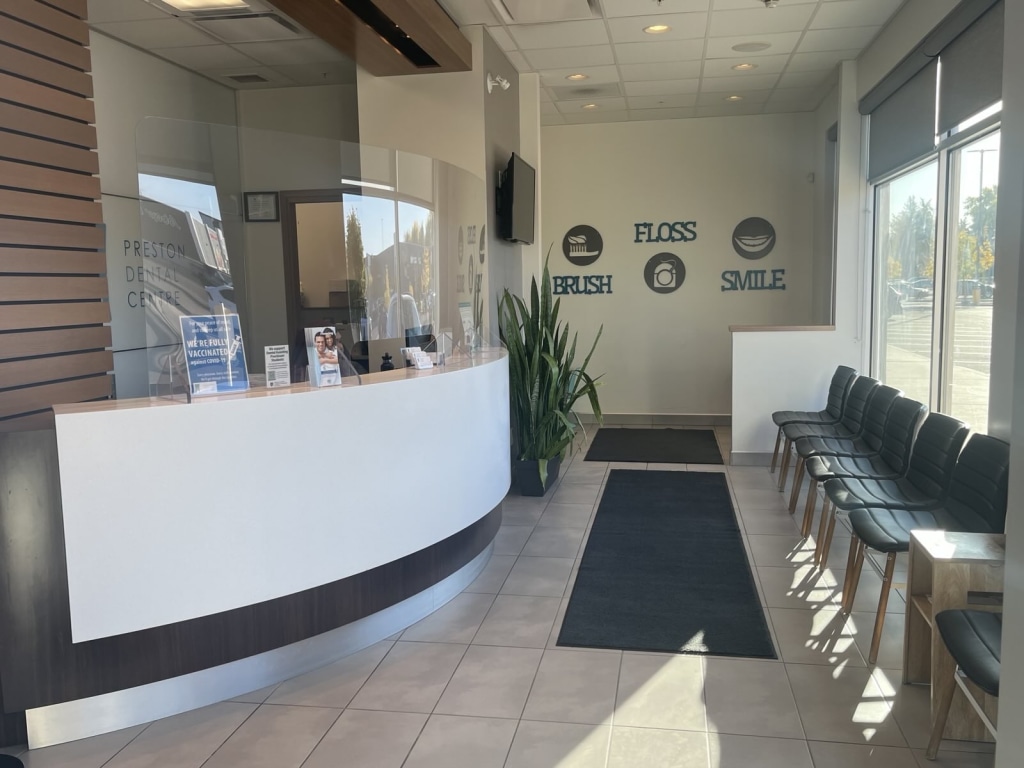 Reception desk at Preston Dental Centre