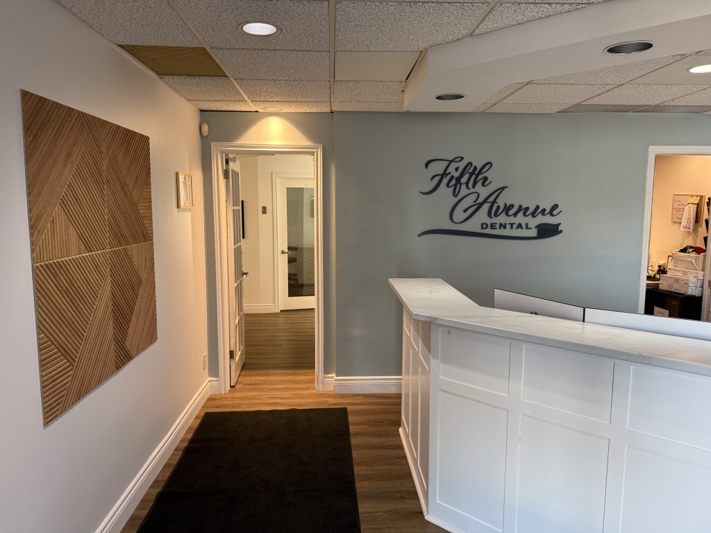 Reception area at Fifth Avenue Dental