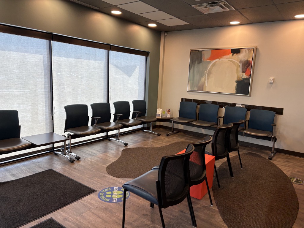 Waiting area at Lakewood Dental Centre