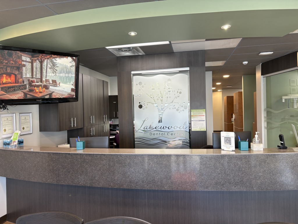 Reception area at Lakewood Dental Centre