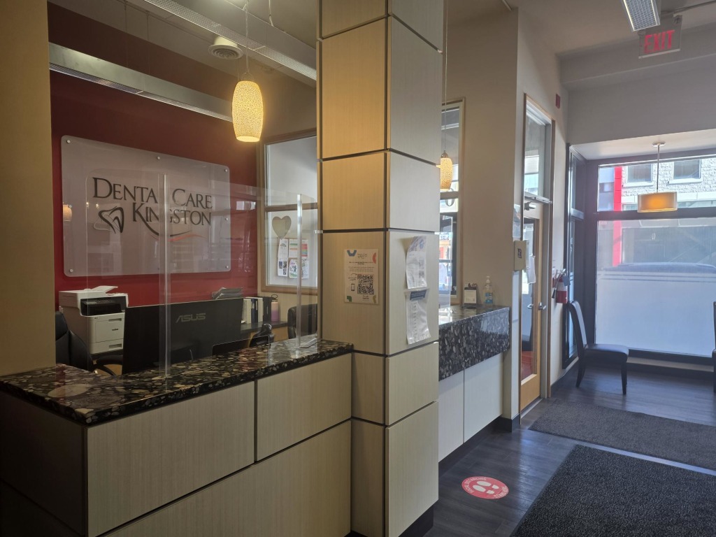 Reception area at Dawson Dental