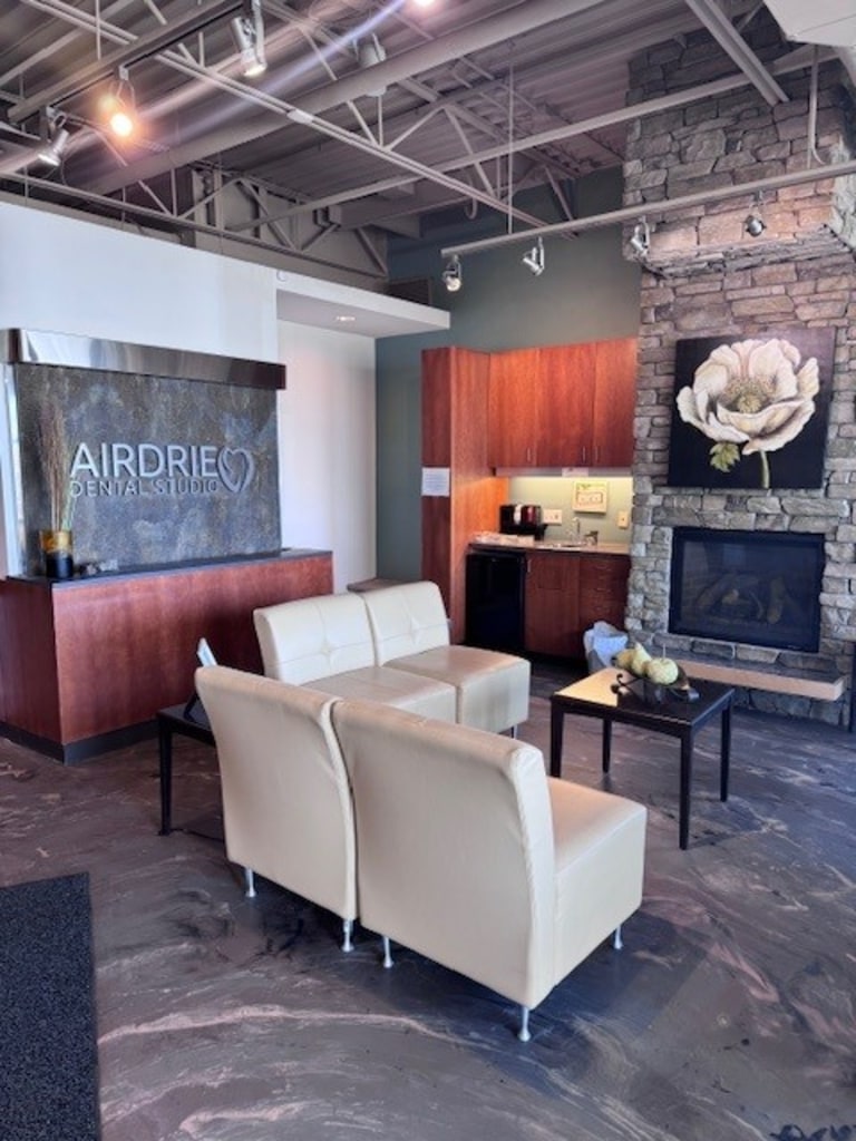 Waiting area at Airdrie Dental Studio