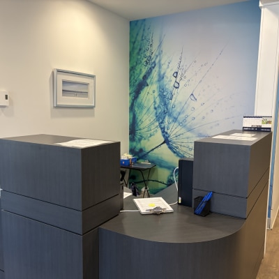 Reception desk at Antigonish Family Dentistry