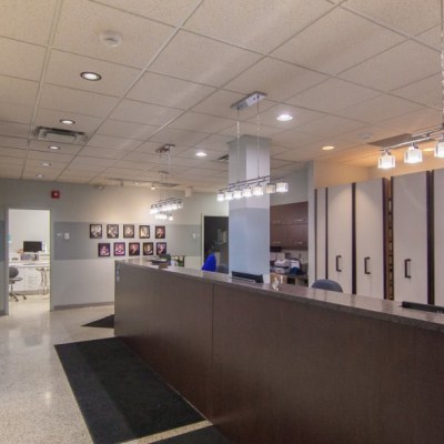 Reception desk at Sudbury Dental Group