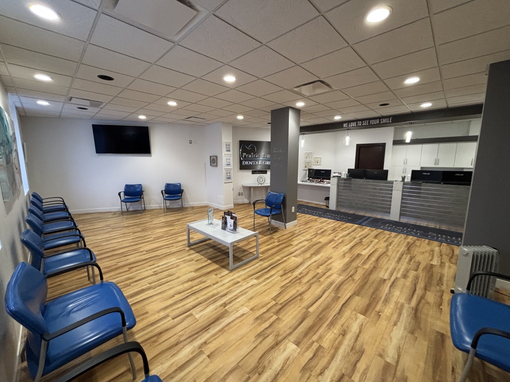 Waiting area at Prairie Smiles Dental Group