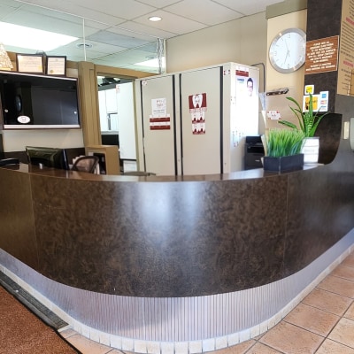Reception desk at Redwood Dental Centre