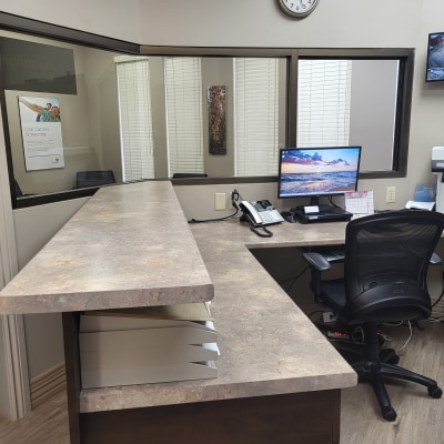 Reception desk at Monarch Dental