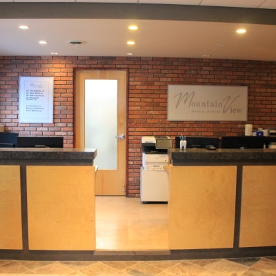 Reception at Mountain View Dental Centre