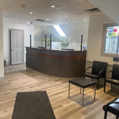 Reception desk at Midland Family Dentistry