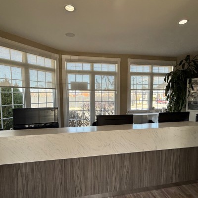 Reception desk at Collingwood Dental Centre