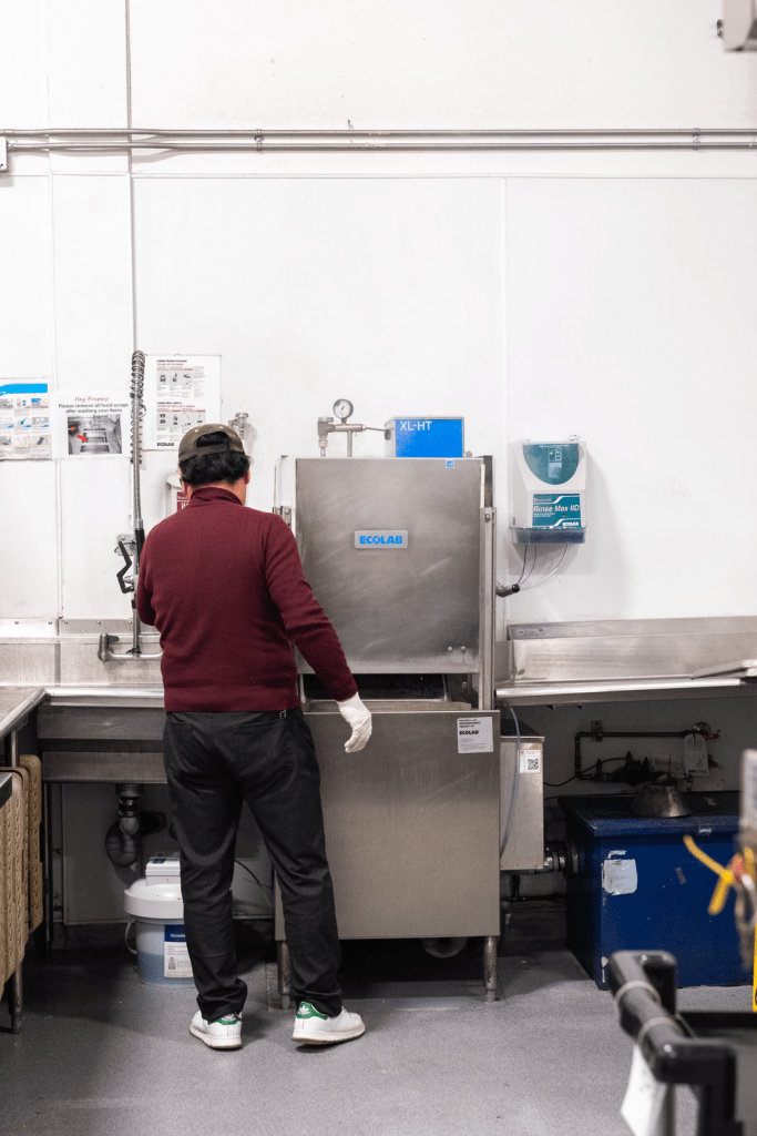 Dishwashing at YVR Prep
