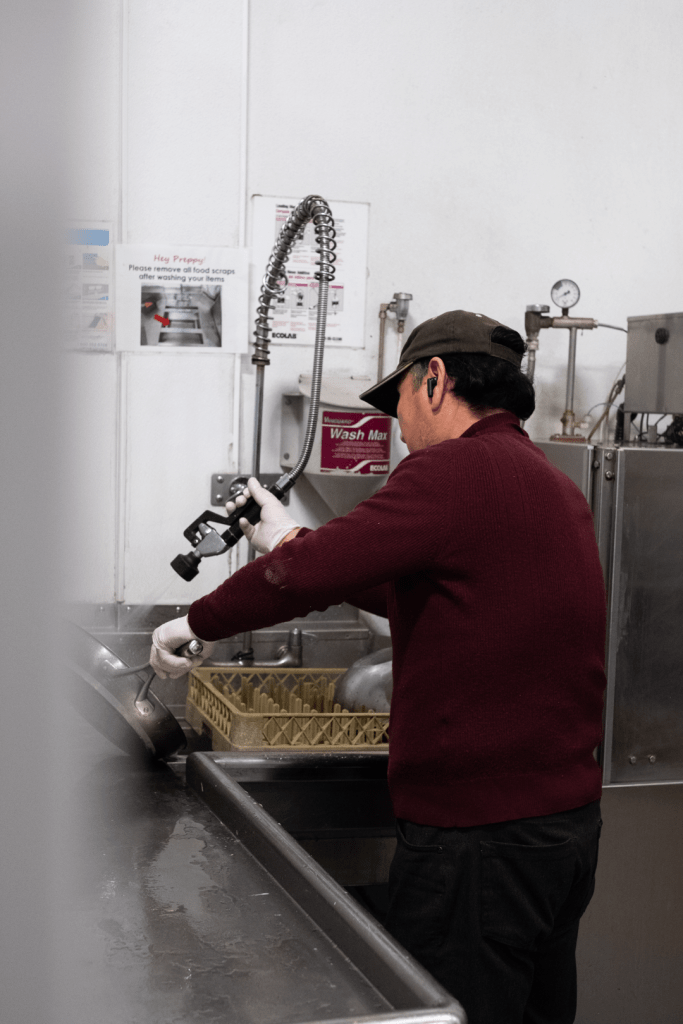 Dishwashing at YVR Prep