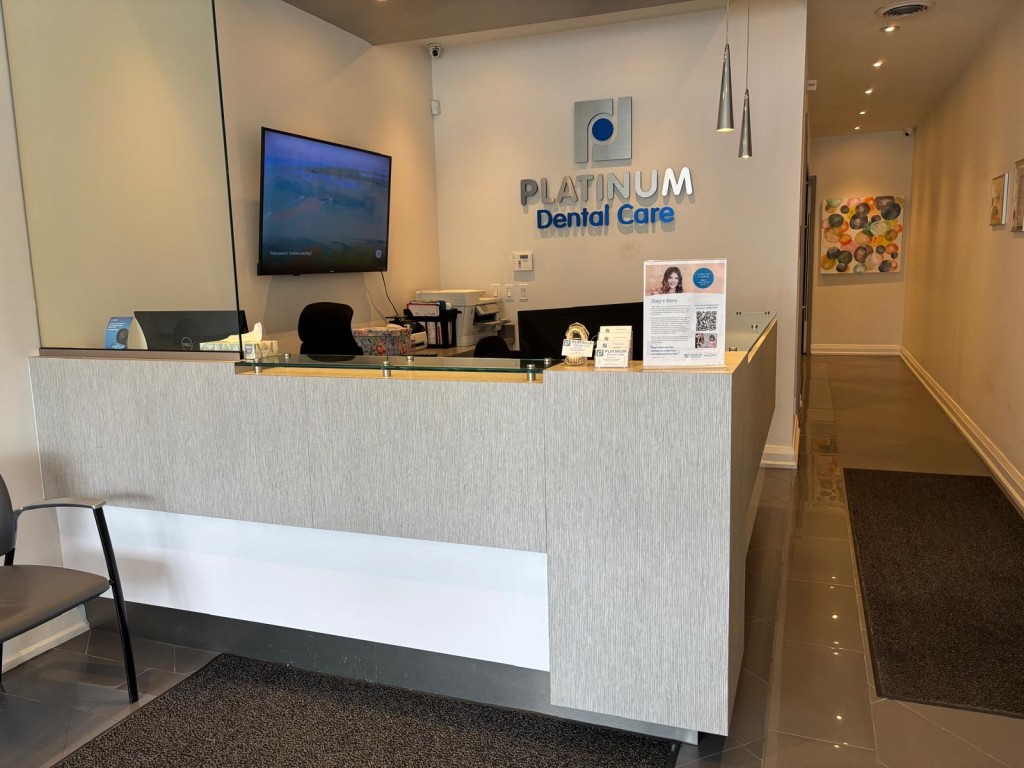 Reception area at Platinum Dental Care