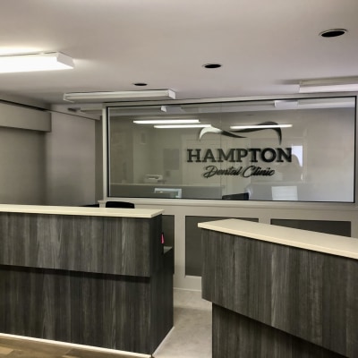 Reception area at Hampton Dental Clinic