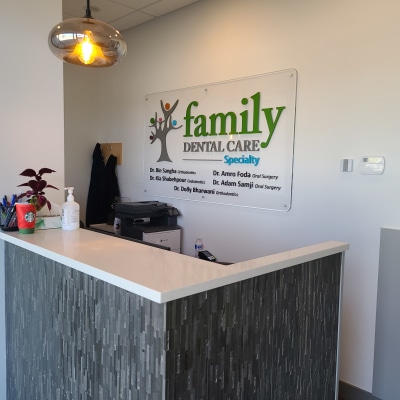 Reception area at Family Dental Care