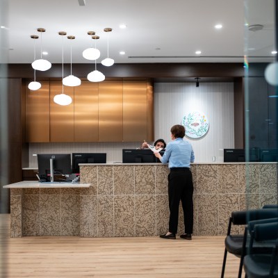 Reception area at Cityplace Dental Group