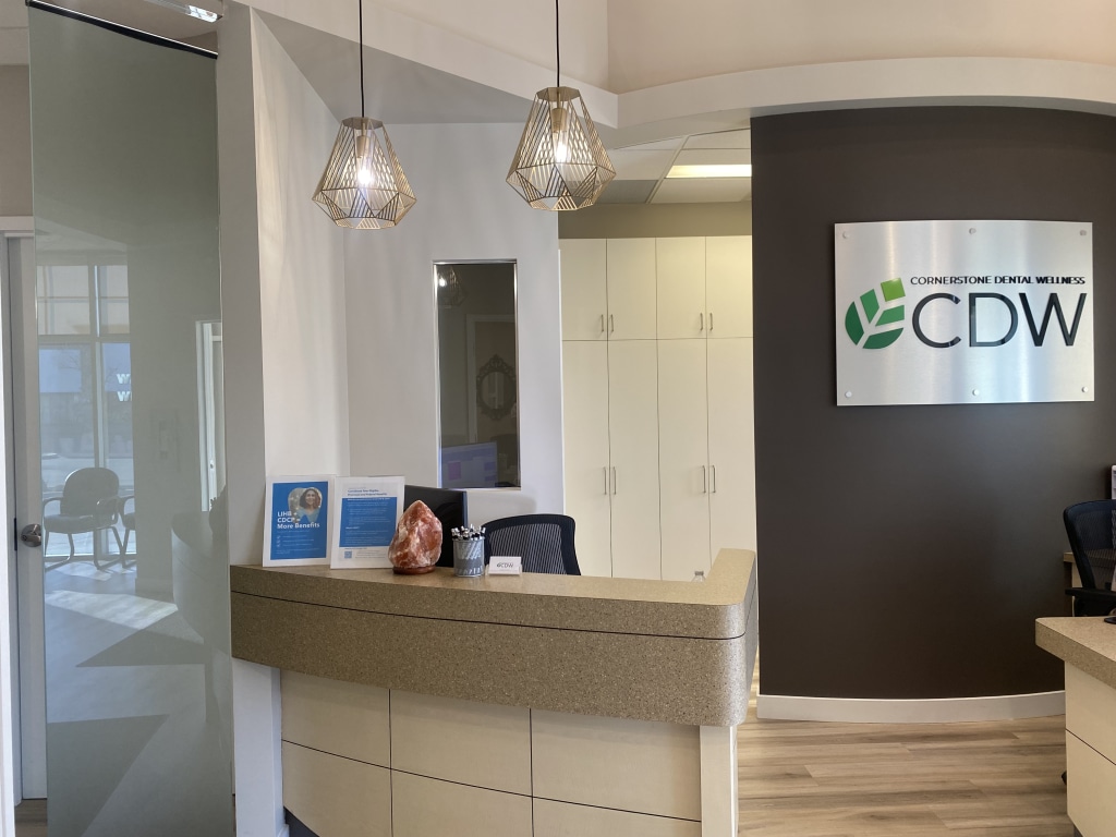 Reception desk at Cornerstone Dental Wellness