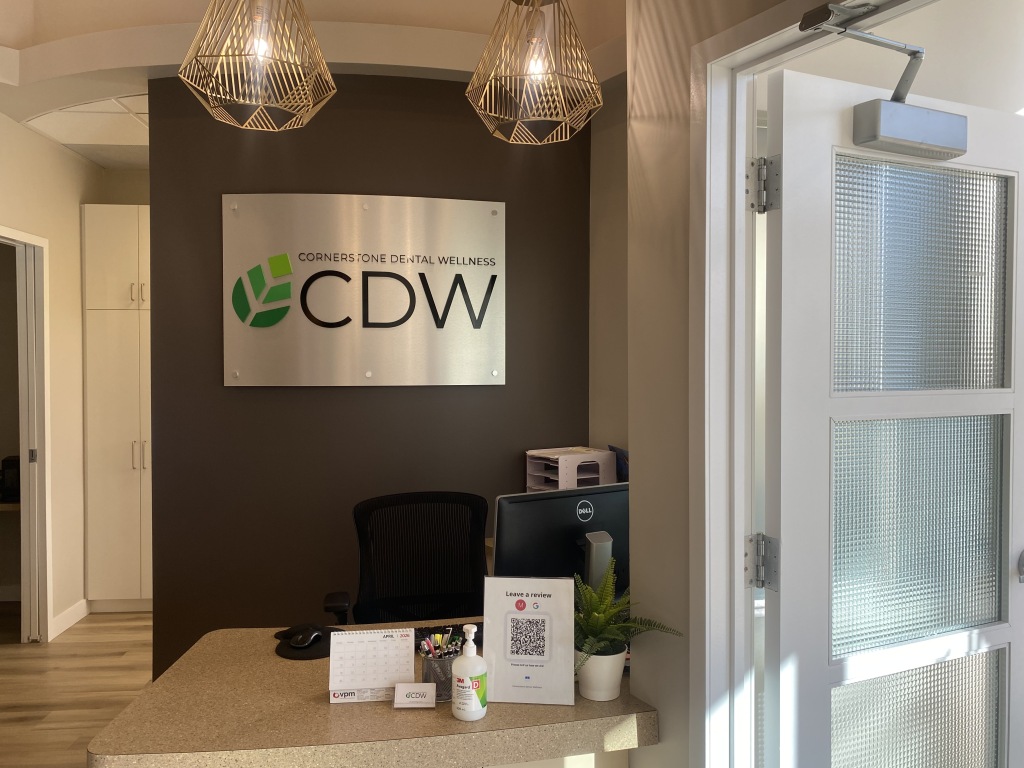 Reception desk at Cornerstone Dental Wellness
