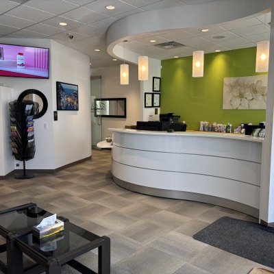 Reception desk at Greentree Dental