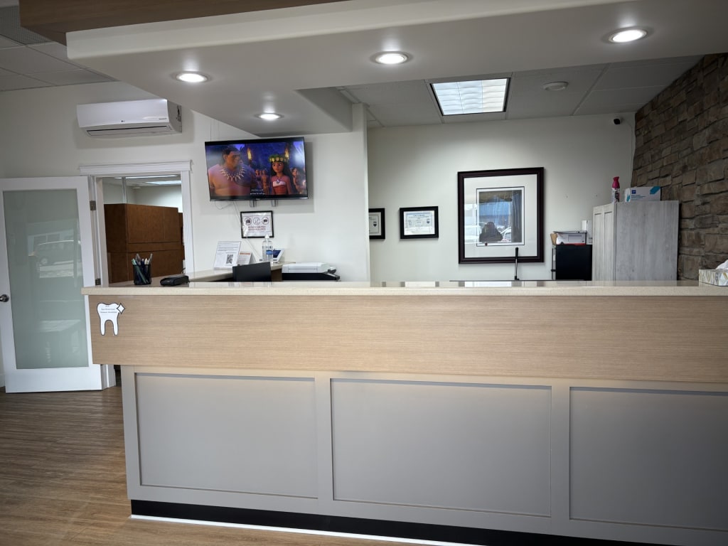 Reception area at Apex Dental