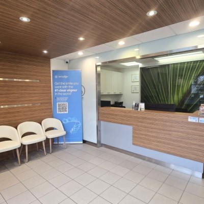 Waiting area at Brush Dental Clinic
