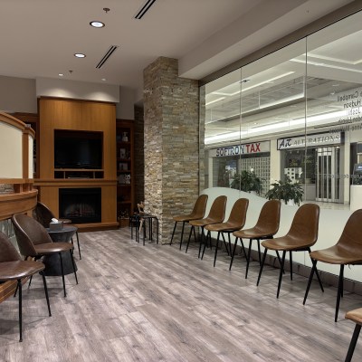 Waiting area at  St. Laurent Dental Centre