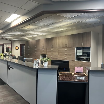Reception desk at Sutherland Dental Group