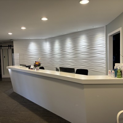 Reception desk at Warman Dental Centre
