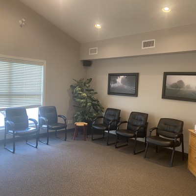 Waiting area at Park Square Dental
