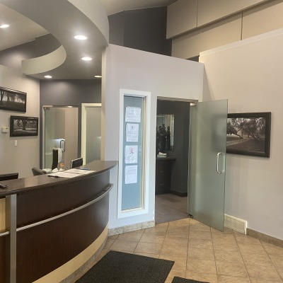 Reception area at Park Square Dental