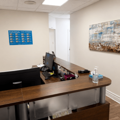 Bureau de réception chez Clinique Dentaire Claremont