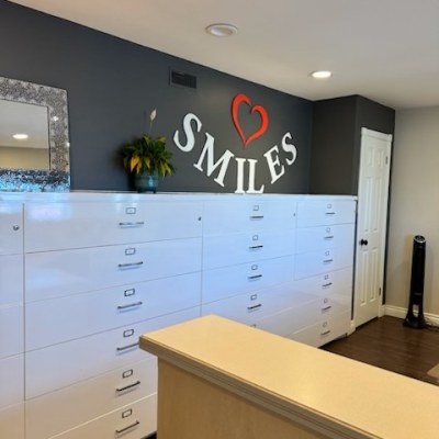 Reception desk at Southport Dental Clinic
