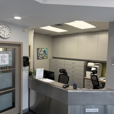 Reception area at Munroe Dental
