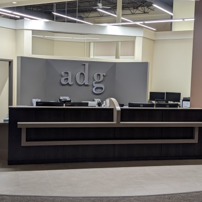 Reception area at Assiniboine Dental Group